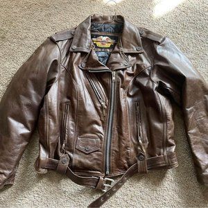 Womens Harley Davidson Brown Leather Jacket